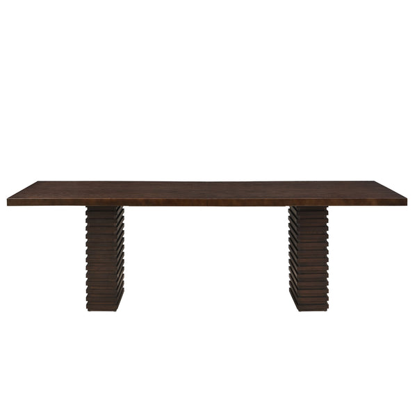 English Elm Christopher Knight Home® - 95Inches Espresso Dining Table - Modern Industrial Design For 6-10 Guests, Solid Wood & Durability N771P346933O_N771P346934O