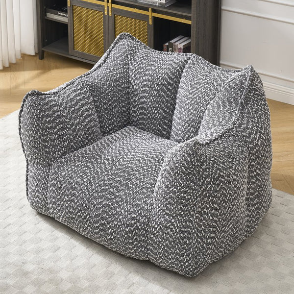 English Elm Sofa plush beanbag chair with superfiber cover and resilient foam filling for ultimate home comfort and relaxation Grey W1996P252268