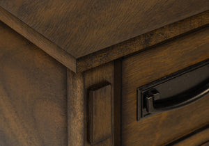 English Elm Accent Transitional Side Table with Drawer and Cabinet, Coastal Washed Grey Veneer, 25" High Compact Nightstand Walnut 27 L x 15 W x 8 H B2710P219465