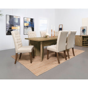 English Elm Larrabee Mango Brown Rectangular Dining Table - Modern Style, Durable Design, Seats 6-8 Comfortably B062P353240