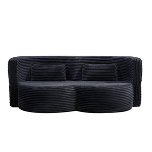 English Elm Folding Floor Futon Sofa Sleeper in Plush Teddy Velvet for Studio or Guest Rooms W3739P368636