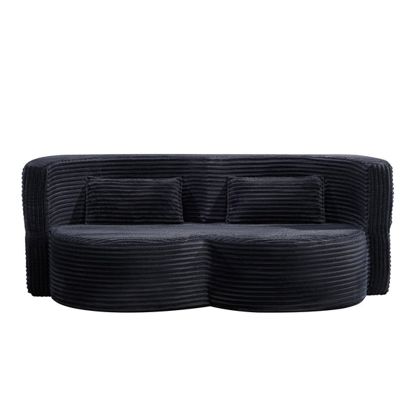English Elm Folding Floor Futon Sofa Sleeper in Plush Teddy Velvet for Studio or Guest Rooms W3739P368636