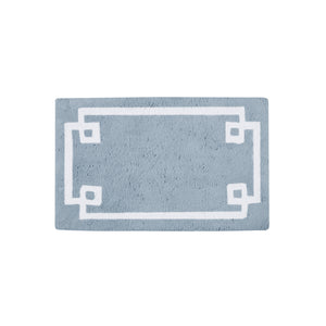 JLA Home Madison Park - Cotton Tufted Bath Rug 20x30 – Spa-Inspired Plush Absorbent Cotton with Skid-Resistant Backing, OEKO-TEX Certified Blue MP72-6207