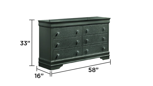 English Elm Blaze Modern 5-Piece Twin Bedroom Set With Led Headboard & Stylish Storage In Metallic Gray Finish P2 B009S02033-GIGA