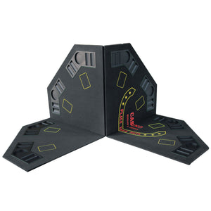 English Elm Ino Folding Octagon Felt Poker Tabletop for 8 Players with Cup Holders and Carry Case W2748P271362