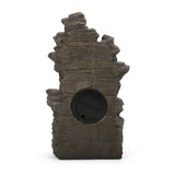 Christopher Knight Home® - Noble House - Coweta Outdoor 4 Tier Rock Fountain, Light Brown