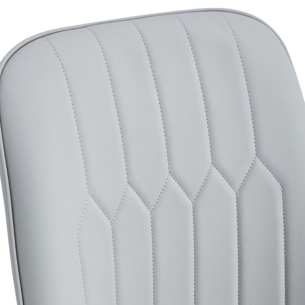 English Elm Table & 6 Chair Set - Elegant Glass Top With Faux Marble, Gold Stainless Steel Legs, Modern Comfort W1151S04353-GIGA