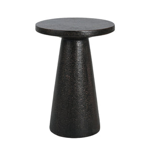 English Elm Mgo Compact Side Table Weatherproof Magnesium Oxide Build for Patio or Living Room Black N776P372343B