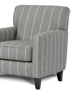 English Elm Modern Modern Squared Design Chair Large Pillow Back Paisley Stripe Pattern Tapered Legs Plush Cushion 32x38x30 inches B2741P376973