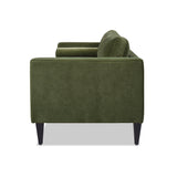 English Elm Nicholi 84" Mid-Century Modern Sofa, Olive Green Performance Velvet