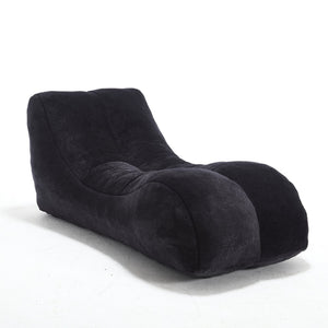 English Elm Creative Bean Bag Sofa Chair with Plush Superfiber Cover and Soft Foam Filling for Luxe Comfort Black W1996P266264