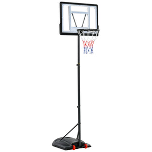 English Elm Soozier Portable Basketball Goal Steel Frame Adjustable Height Backboard with Wheels W2225P217773