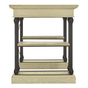 Homelegance By Top-Line Miranda Cornice 1-Drawer Storage Writing Desk Ivory White Wood