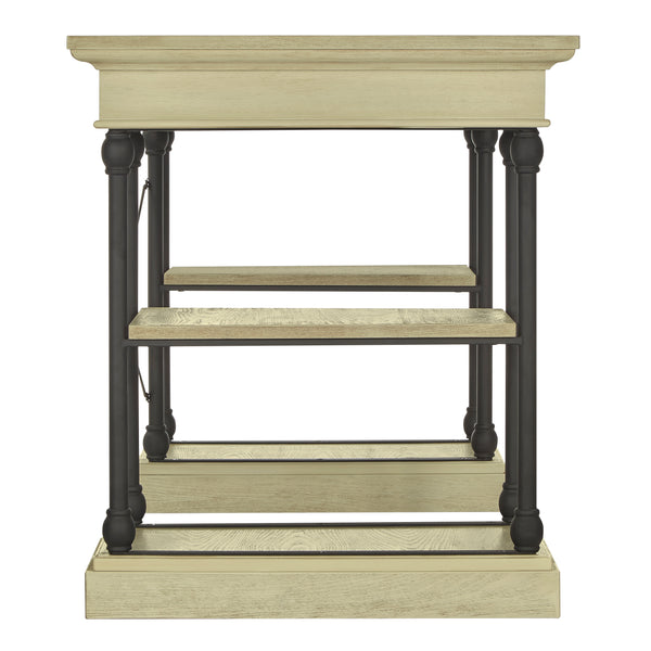 Homelegance By Top-Line Miranda Cornice 1-Drawer Storage Writing Desk Ivory White Wood