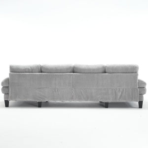 English Elm U-Shaped 4-Seat Sofa With Double Chaise – Luxurious Velvet, Modular Comfort For Your Living Room W2705S00015-GIGA