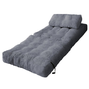 English Elm Modular Floor Sectional Corduroy Sofa Bed Low Profile Convertible for Studio Living Grey W3737P426643