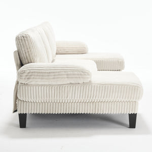 English Elm U-Shaped 4-Seat Sofa With Double Chaise - Luxurious Velvet Comfort For Modern Living Spaces W2705S00014-GIGA