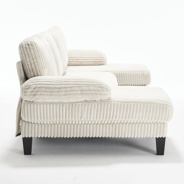 English Elm U-Shaped 4-Seat Sofa With Double Chaise - Luxurious Velvet Comfort For Modern Living Spaces W2705S00014-GIGA