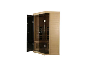 English Elm Indoor Hemlock Three Person Far Infrared Sauna with Chromotherapy and Home Spa Heat W1787P408513