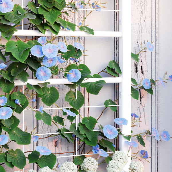 English Elm Outsunny Galvanized Steel Raised Planter with Built-in Trellis for Vertical Garden Growth W2225P485616