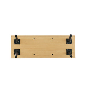 English Elm Paloma Upholstered Accent Storage Bench in Light Oak with Gas-Strut Lift, Metal Legs, Seats 2 B365P398213