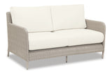 Manhattan Loveseat in Linen Canvas w/ Self Welt SW3301-22-LCAN-STKIT Sunset West