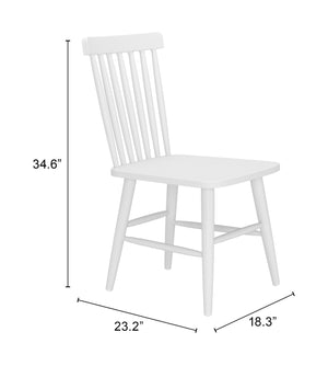 Zuo Modern Zeilen Dining Chair Set Of 2 - Modern, Versatile Aluminum Seating For Chic Home Décor & Style White Aluminum 704084-zuo-modern