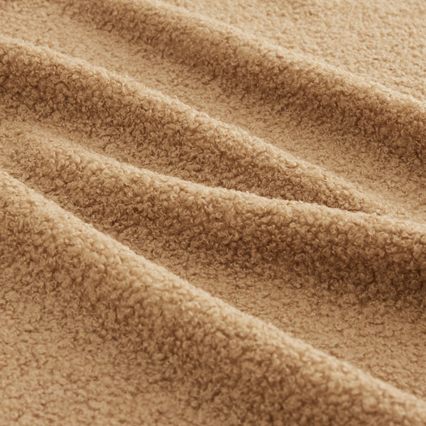 English Elm 106" Teddy Fabric L-Shaped Sofa - Plush, No Assembly, Contrast Color, Cozy Couch For Modern Living Room W714S01417