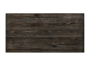 English Elm Weathered Grey Counter Height Table With Rustic Charm & Convenient Bottom Shelf For Dining Spaces B062P209314-GIGA