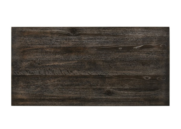 English Elm Weathered Grey Counter Height Table With Rustic Charm & Convenient Bottom Shelf For Dining Spaces B062P209314-GIGA