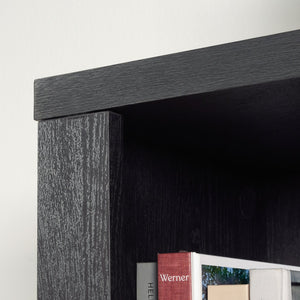 English Elm Library Hutch - Stylish Black Storage Solution With Adjustable Shelves For Home Office & Living Spaces B356P402751