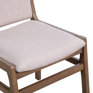 English Elm Christopher Knight Home® - Dining Chair Contemporary Upholstered Rubberwood Frame Set of 2 with Clean Lines and Cozy Seats () Walnut N771P347927W