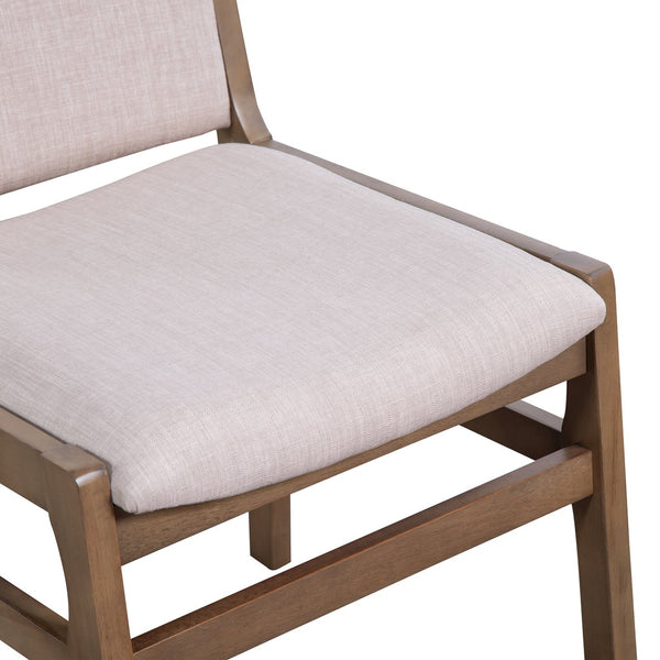 English Elm Christopher Knight Home® - Dining Chair Contemporary Upholstered Rubberwood Frame Set of 2 with Clean Lines and Cozy Seats () Walnut N771P347927W