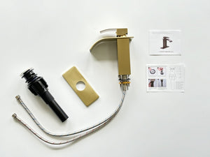 English Elm Single Handle Bathroom Faucet - Brushed Gold Lavatory Tap, Stainless Steel, Easy Install & Durable T3177P388148-GIGA