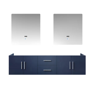 English Elm Navy Blue Double Bath Vanity 72" W With 2 Led Mirrors, Ample Storage & Modern Design For Elegance B2731S00551