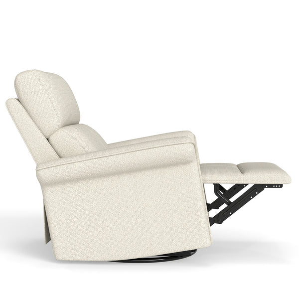 English Elm Power Power Swivel Rocker Recliner Chair with Wide Armrests, Dual USB Charging Ports, Compact Comfort Gray W1028S00054