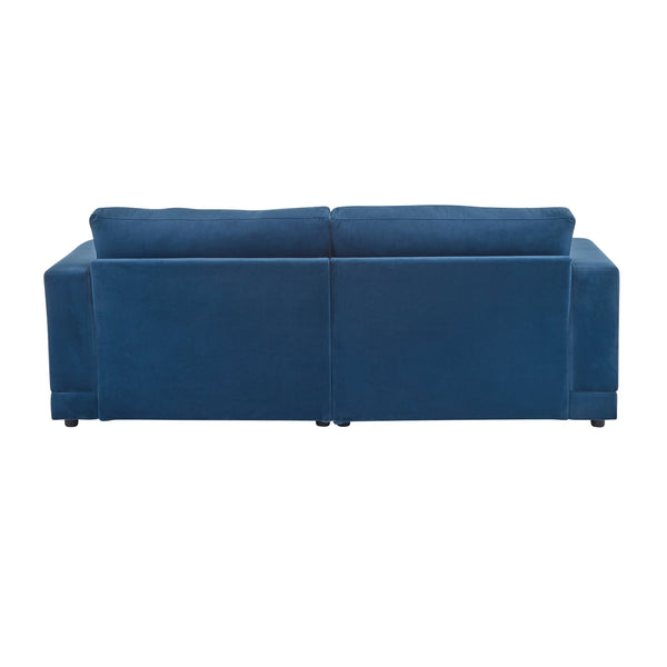 English Elm Package Three Seat Woven Fabric Sofa Scandinavian Minimalist White Living Room Blue N767P240700E