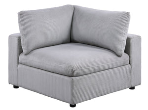 English Elm Dark Gray Modular 7-Piece Sectional Set With Soft Corduroy Upholstery For Cozy Living Spaces B011S01334