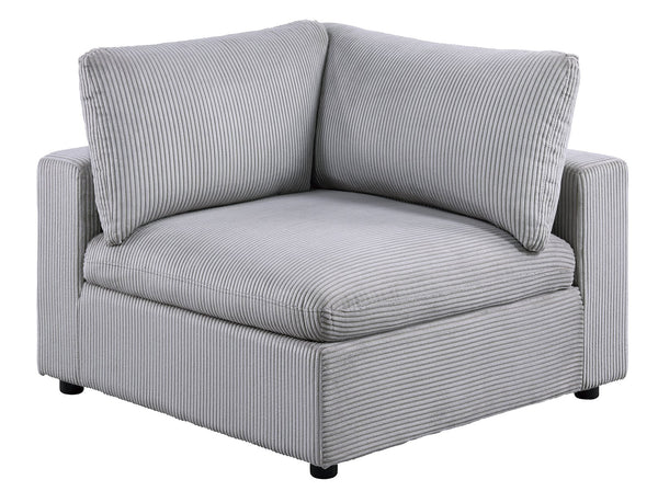 English Elm Dark Gray 6-Piece Modular Sectional Set – Plush Corduroy Couch For Cozy Living Rooms & Versatile Layouts B011S01335