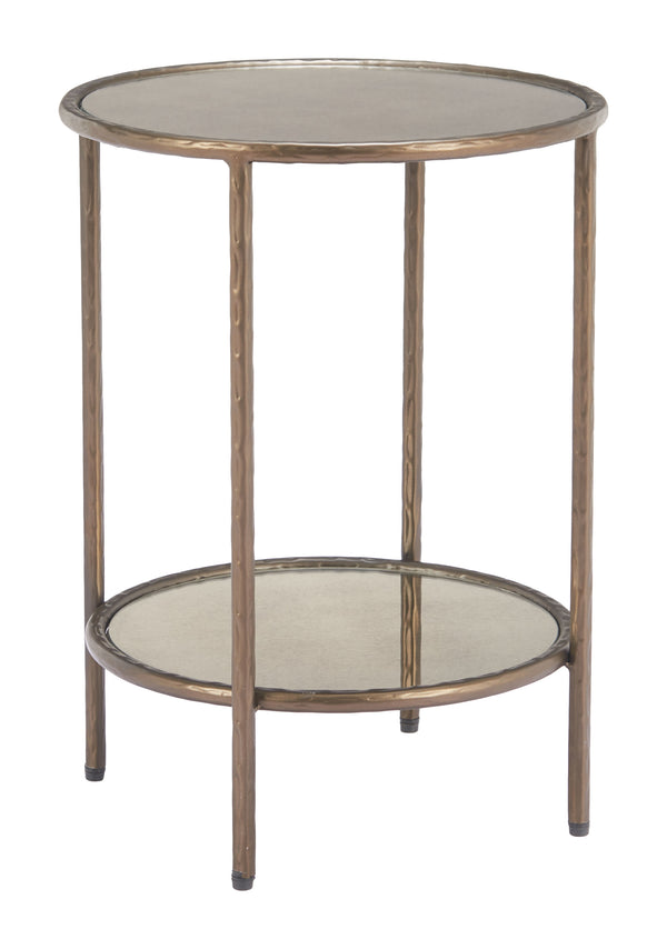 Zuo Modern Anelli Side Table In Bronze - Modern Elegance With Glass & Steel For Versatile Home Décor Solutions Bronze Glass,Steel 110535-zuo-modern