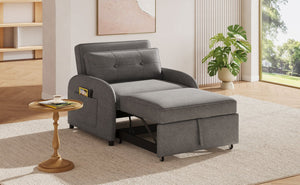 English Elm Christopher Knight Home® - (Old 3-in-1 Convertible Sleeper Sofa Bed with Pillow & Pocket, Compact Loveseat with Pull-Out Bed and Wheels Grey N765P34284849G