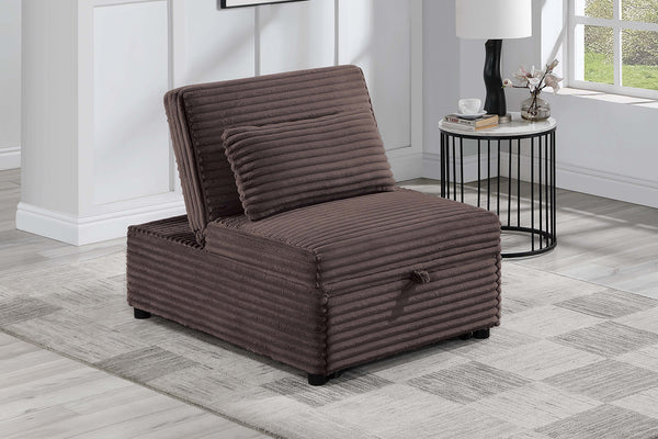 English Elm Convertible Corduroy Chair Sleeper with Pull Out Bed for Cozy Guest Rooms B089P421163