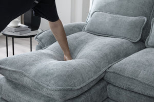 English Elm United We Win 106" U-Shaped Sectional Sofa With Ottoman, Usb Ports & Dual Side Pockets For Comfort W1568S00230-GIGA