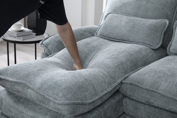 English Elm United We Win 106" U-Shaped Sectional Sofa With Ottoman, Usb Ports & Dual Side Pockets For Comfort W1568S00230-GIGA