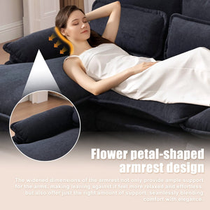 English Elm United We Win U-Shaped Cloud Couch, 110" Chenille Modular Sectional Sofa With Memory Foam & Storage W1568S00217-GIGA