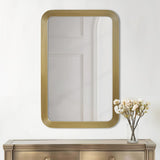 Madison Park Aurelia Glam/Luxury Rounded Rectangle Fluted Wall Mirror MP95F-0359 Gold