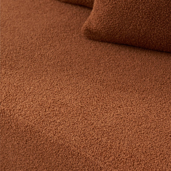 English Elm Modular Sectional Couch - Cozy Sherpa L-Shape 5-Seater Sofa With Chaise For Modern Living Spaces W1765S00085