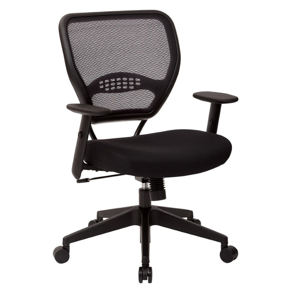 OSP Home Furnishings Professional Mesh Back Manager Chair with Lumbar Support Padded Seat and Synchro Tilt 5500-3M