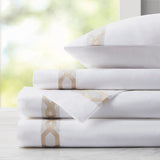 Croscill Signature Hem Glam/Luxury 300TC Cotton Sheet Set CCS20-023 Taupe