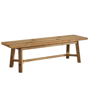 English Elm Entryway Solid Hardwood Bench Distressed Farmhouse Finish 55 Inch Rustic Shoe Seat T3971P464224